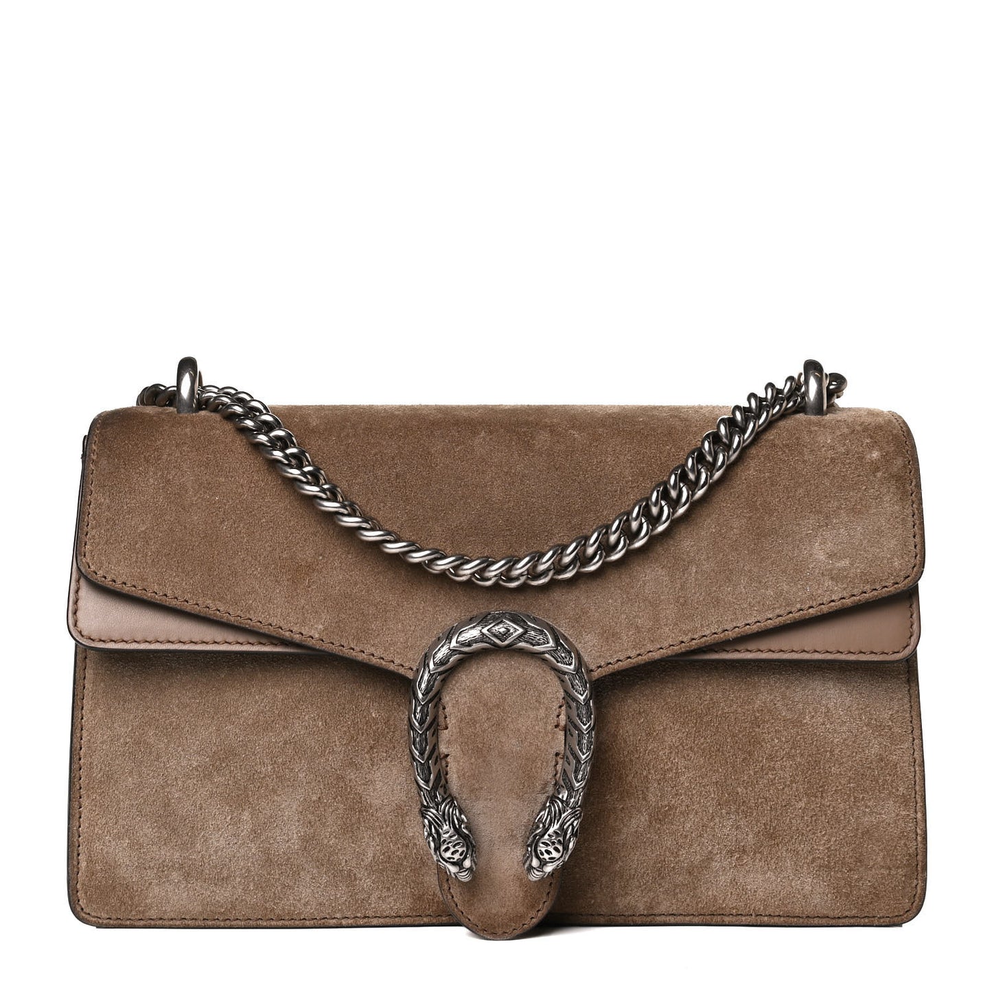 Suede Small Dionysus Shoulder Bag Taupe