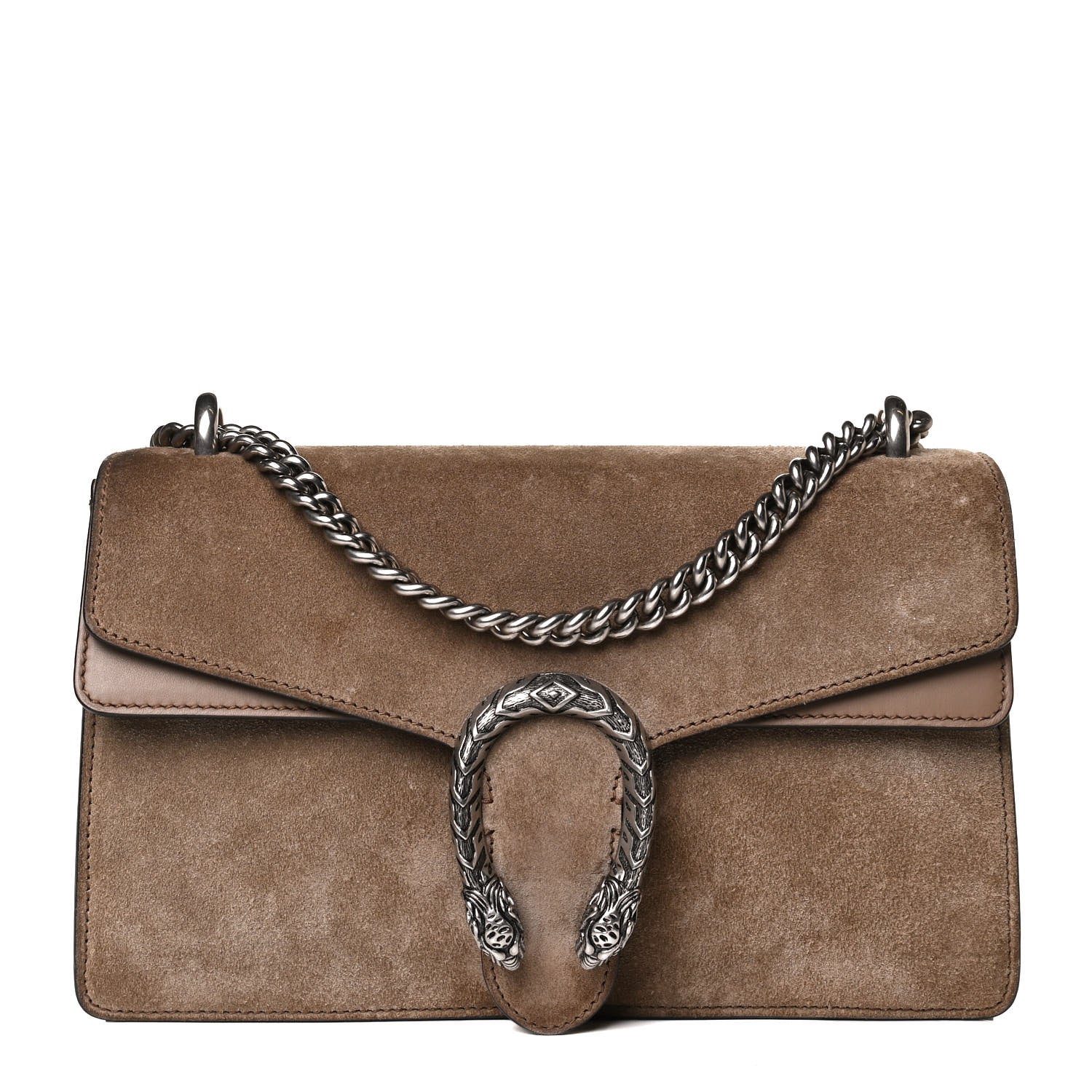 Gucci Suede Small Dionysus Shoulder Bag Taupe 1 of 17