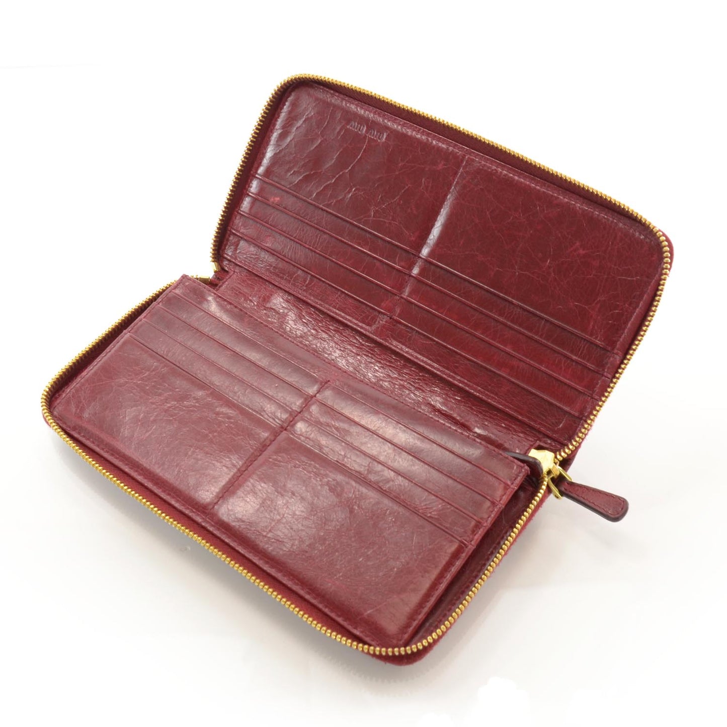 Matelasse Wallet Red