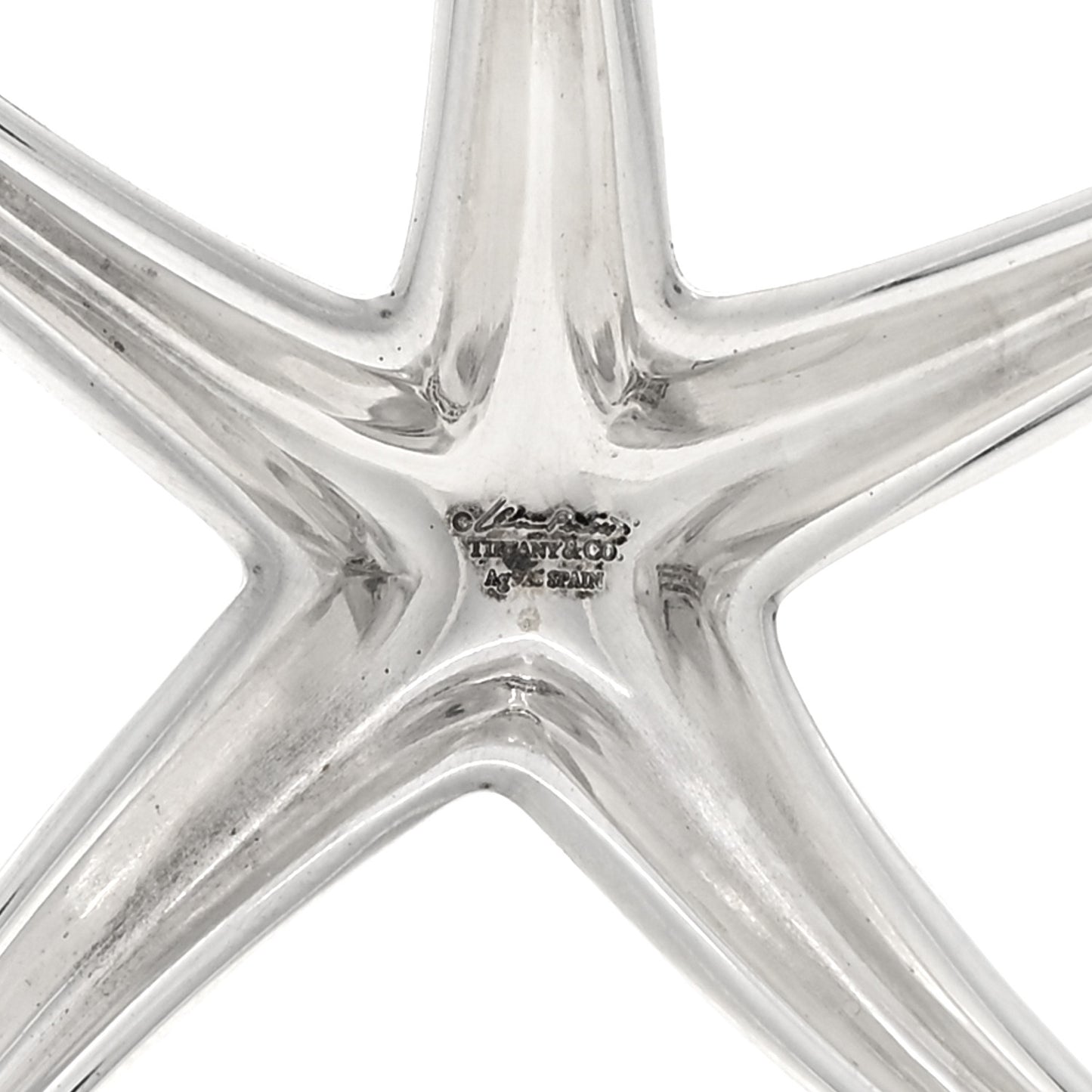 Sterling Silver 42mm Elsa Peretti Starfish Pendant Cord Necklace