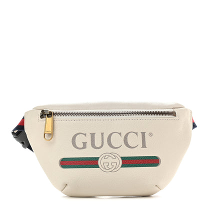 Gucci Grained Calfskin Small Logo Belt Bag White 1 of 9