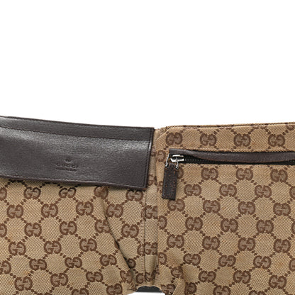 Gucci GG Monogram Double Pocket Belt Bag Dark Brown 6 of 9