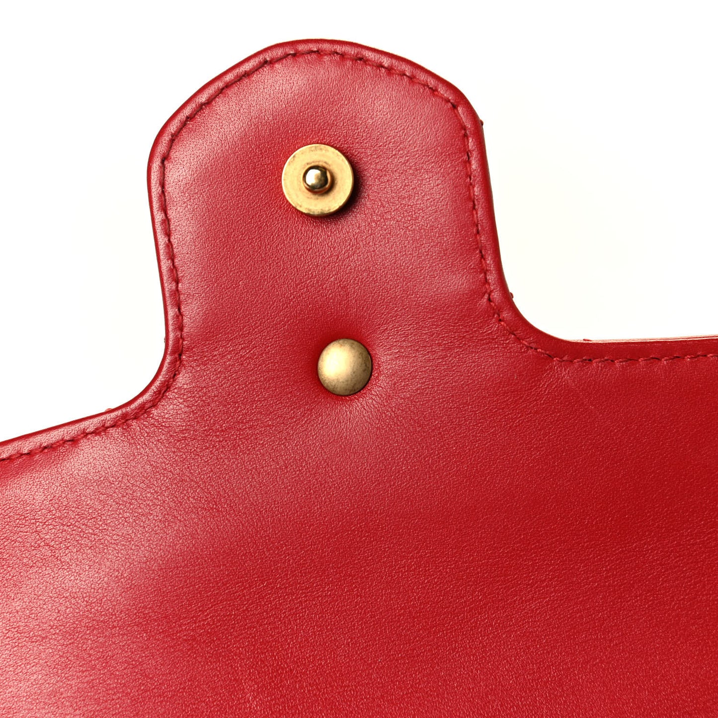 Calfskin Matelasse Super Mini GG Marmont Shoulder Bag Hibiscus Red