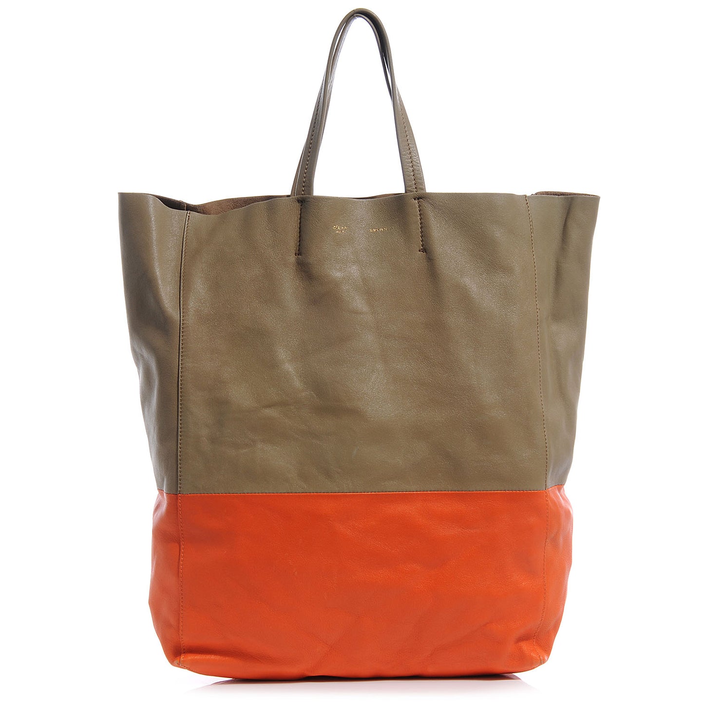 Lambskin Bi-Cabas Fluo Peach