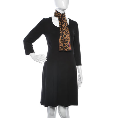 Louis Vuitton Silk Leopard Bandeau Scarf Marron 2 of 4