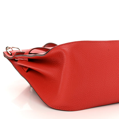 Hermes Taurillon Clemence Jypsiere 28 Rouge Tomate 9 of 13