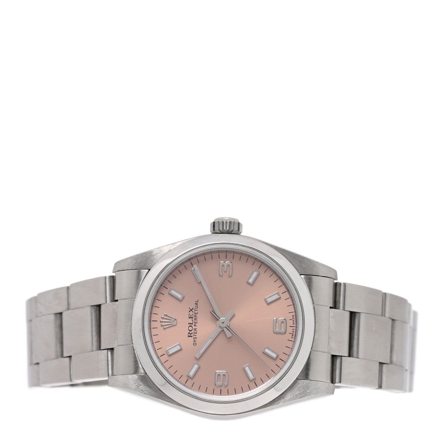Stainless Steel 31mm Oyster Perpetual Watch Pink 77080