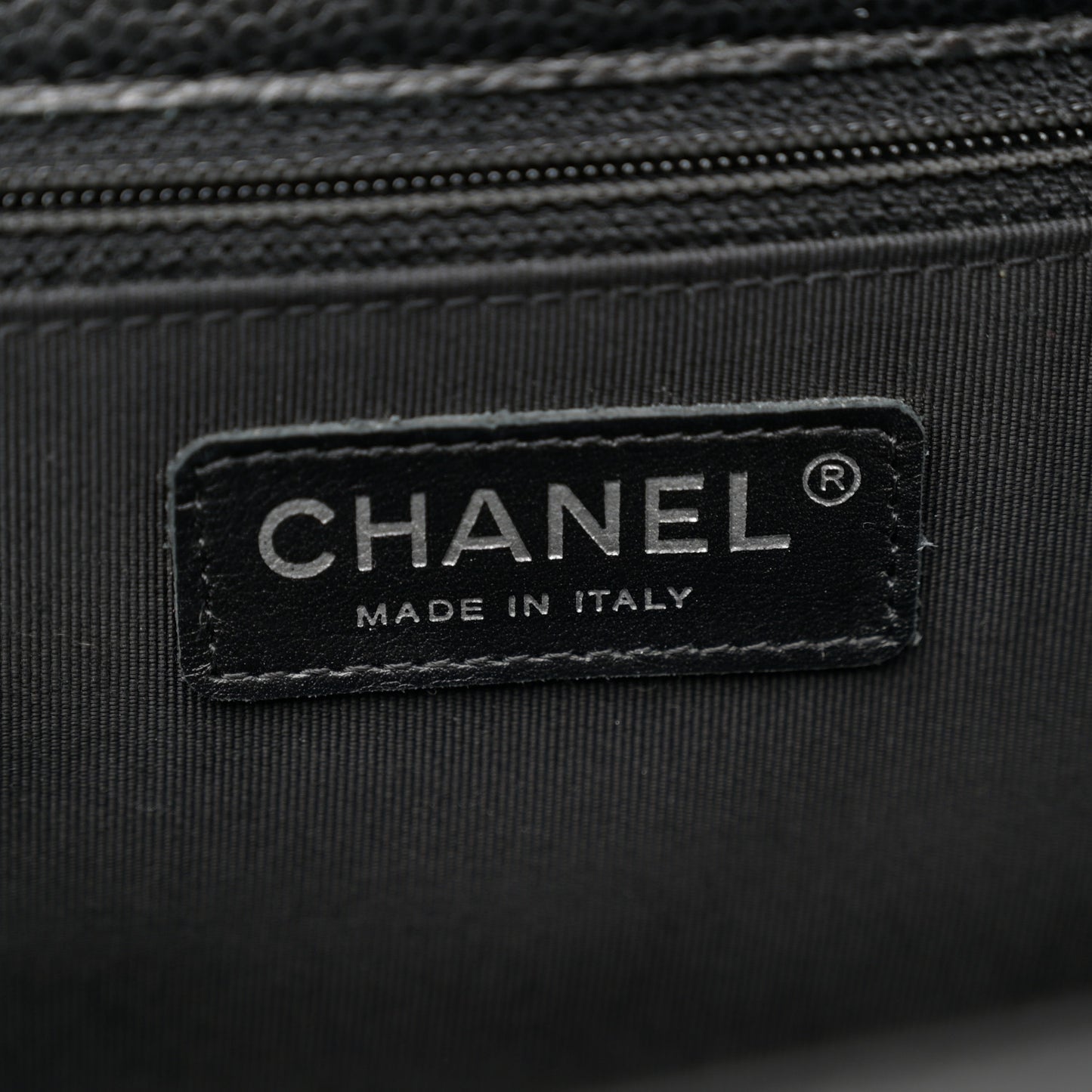 Caviar Quilted Flap Tote Black