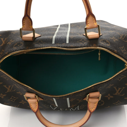 Louis Vuitton Monogram My LV Heritage Speedy Bandouliere 30 Black White Vert Clair 5 of 9