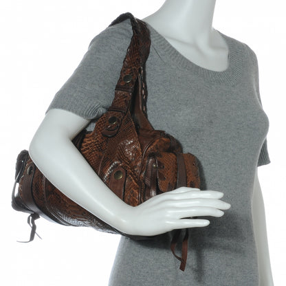 Chloe Python Silverado Shoulder Bag Brown 2 of 7