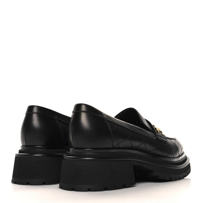 Chanel Calfskin Quilted CC Mocassin Loafers 39.5 Black 5 of 10