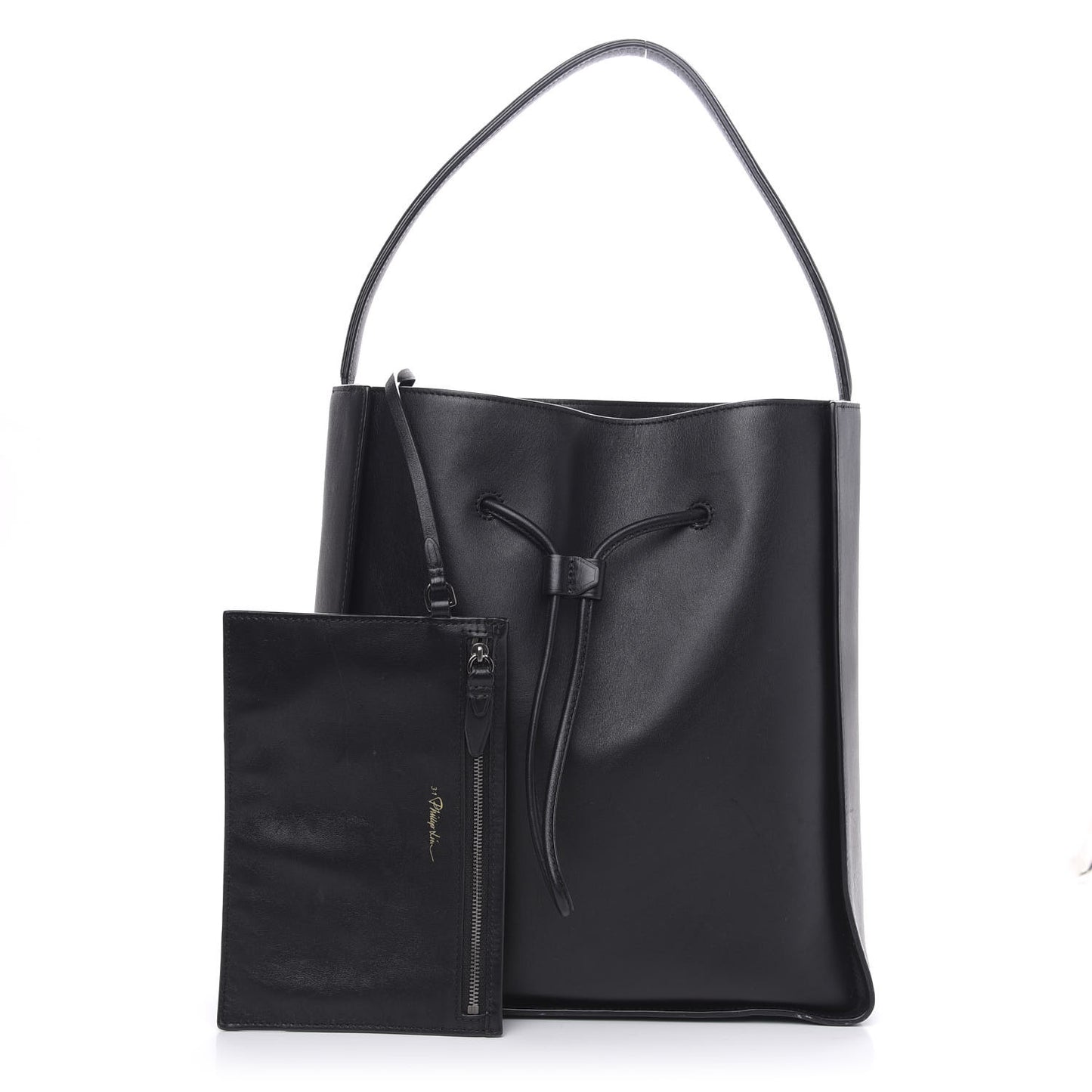 3.1 Smooth Calfskin Large Soleil Bucket Bag Black