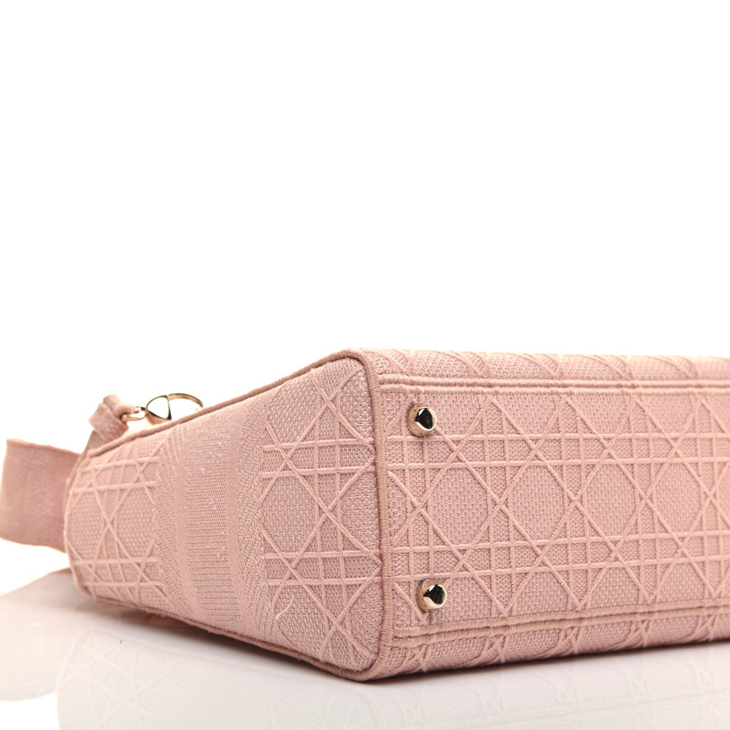 Canvas Embroidered Cannage Medium Lady D-Lite Pink