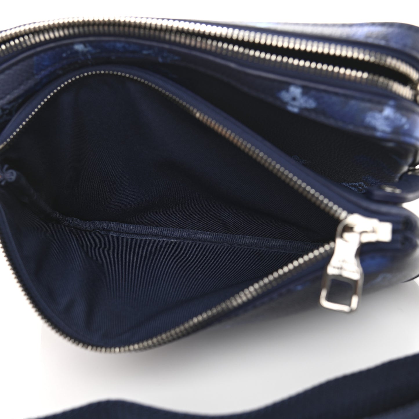 Monogram Ink Watercolor Trio Messenger Bag Blue