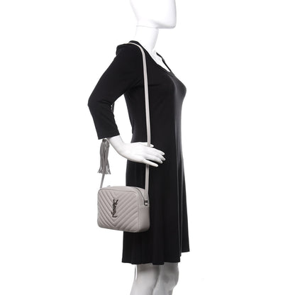 Saint Laurent Calfskin Matelasse Monogram Lou Camera Bag Granite 2 of 9