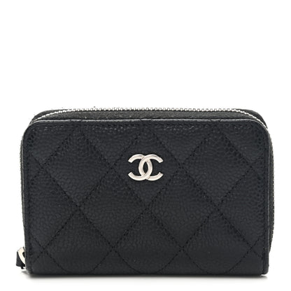 Chanel Caviar Quilted Zip Coin Purse Black 1 of 9