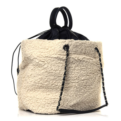 Chanel Wool Nylon Quilted Coco Neige Tote Black Ecru 2 of 5