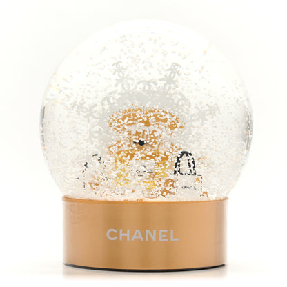 Chanel Glass CC Shopping Bag Snow Globe Gold 3 of 7