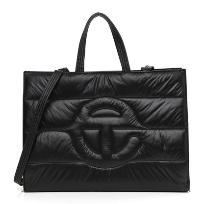 Telfar Nylon Medium Puff Shopping Bag Black 1 of 30