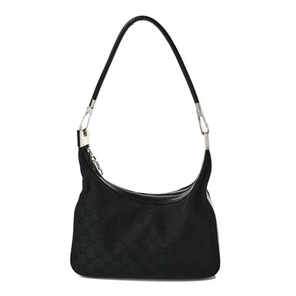 Gucci Monogram GG Clasp Hobo Black 1 of 13