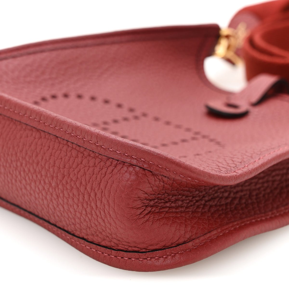Hermes Taurillon Clemence Evelyne TPM Rouge H 10 of 11