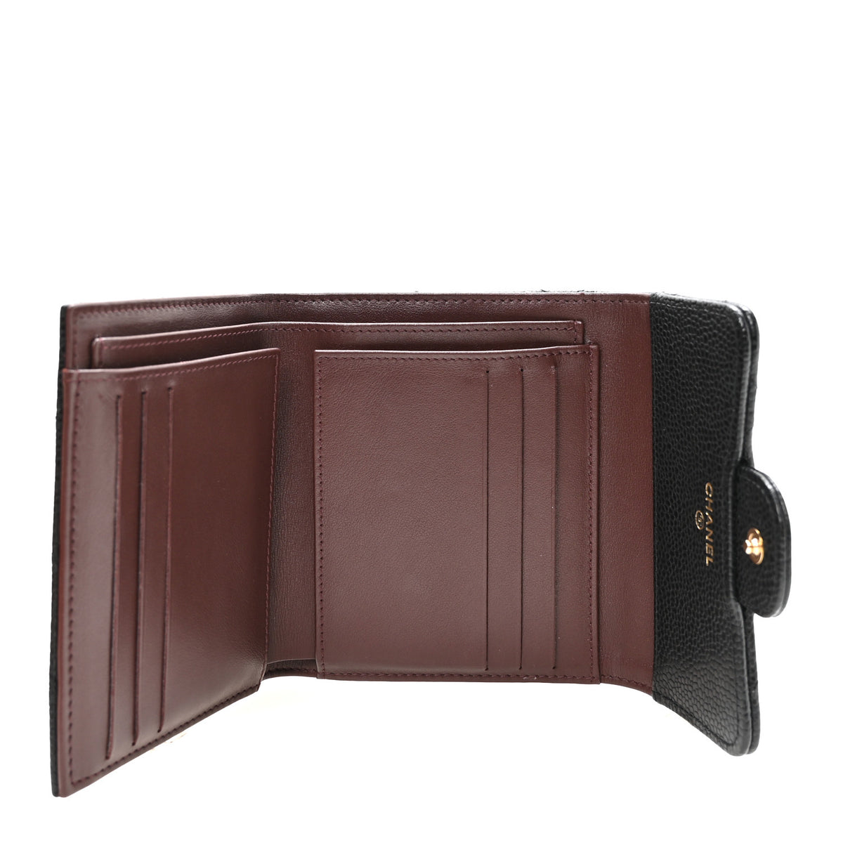 Chanel Caviar Quilted Compact Flap Wallet Black 5 of 8
