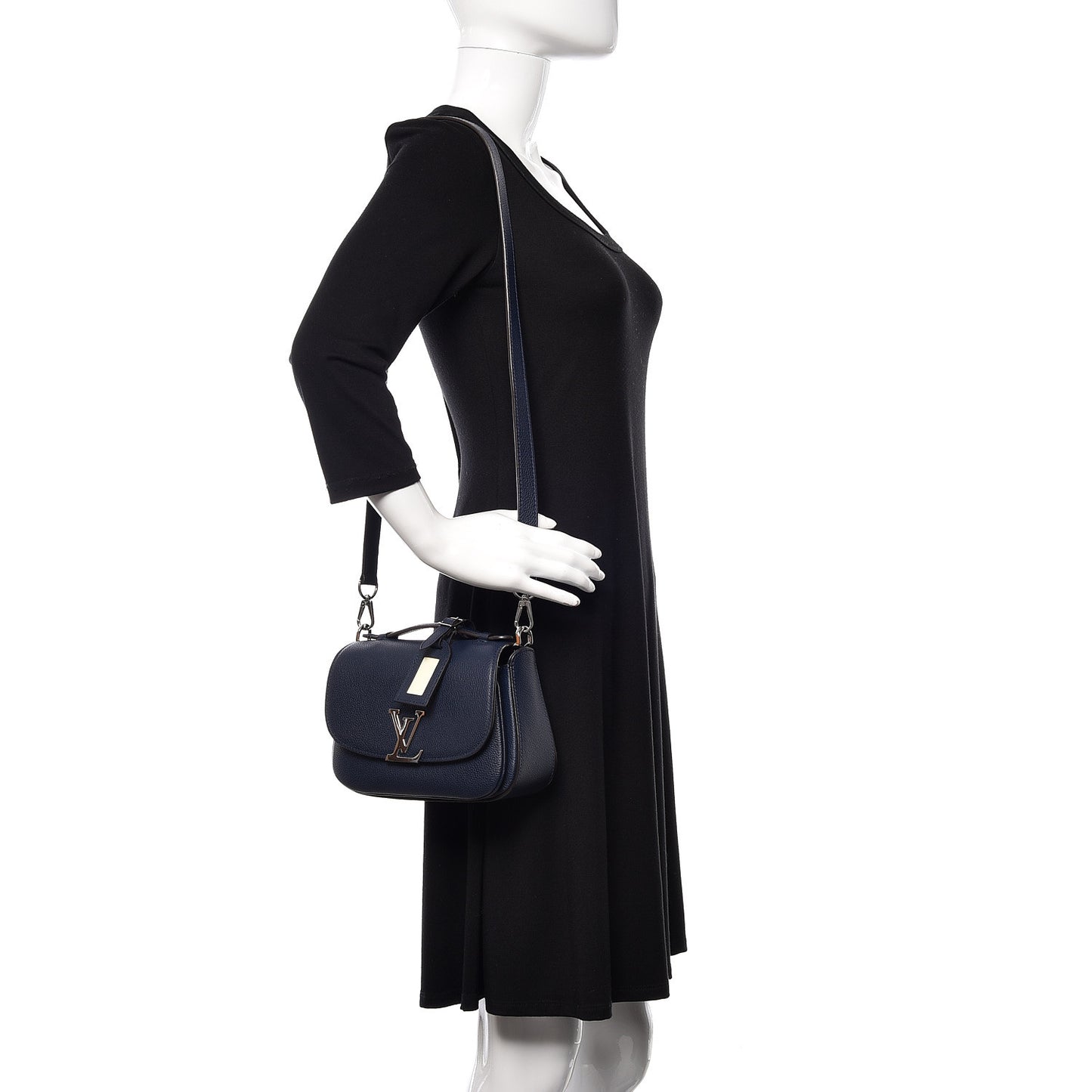 Grained Calfskin Vivienne NM Blue Marine