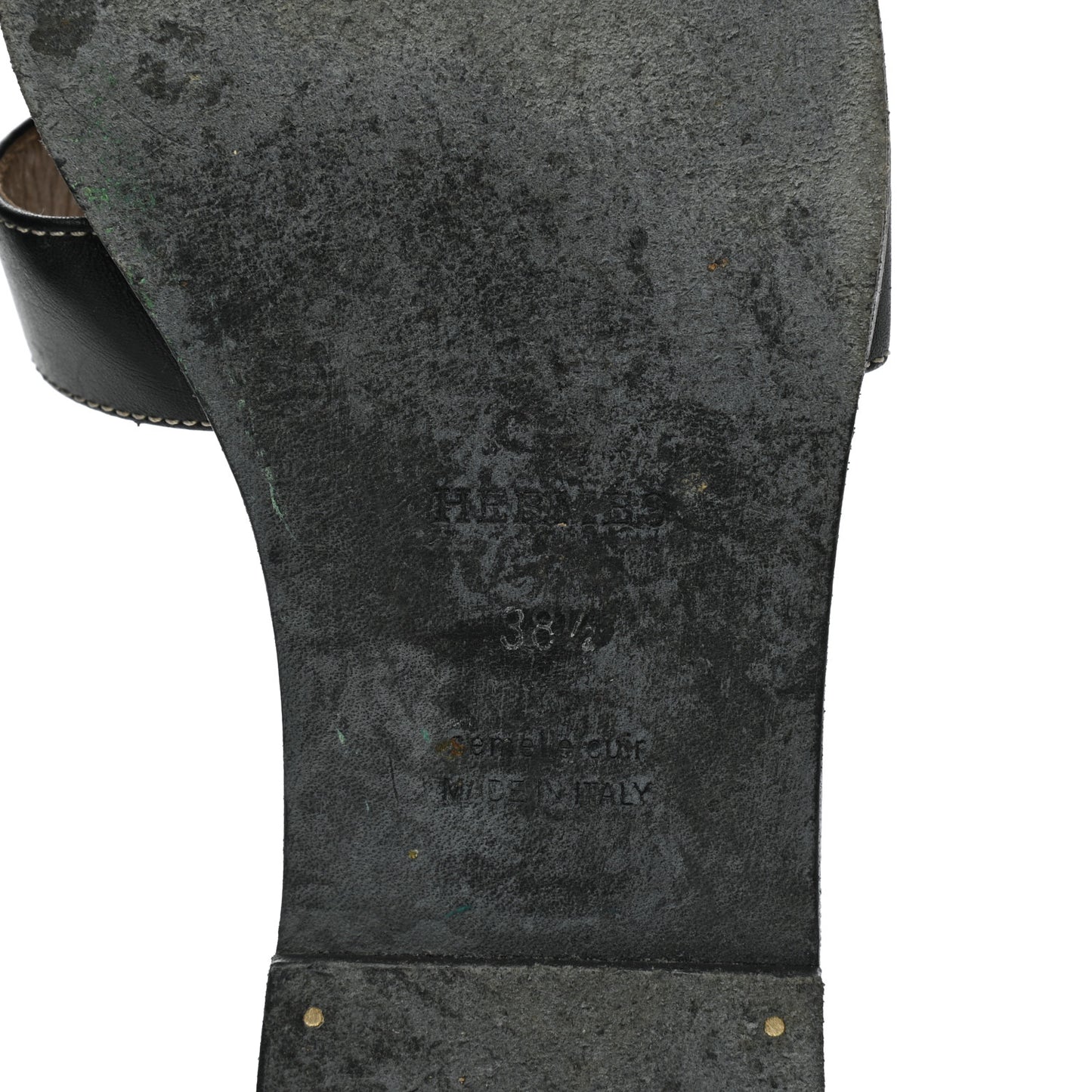 Box Calfskin Oran Sandals 38.5 Black