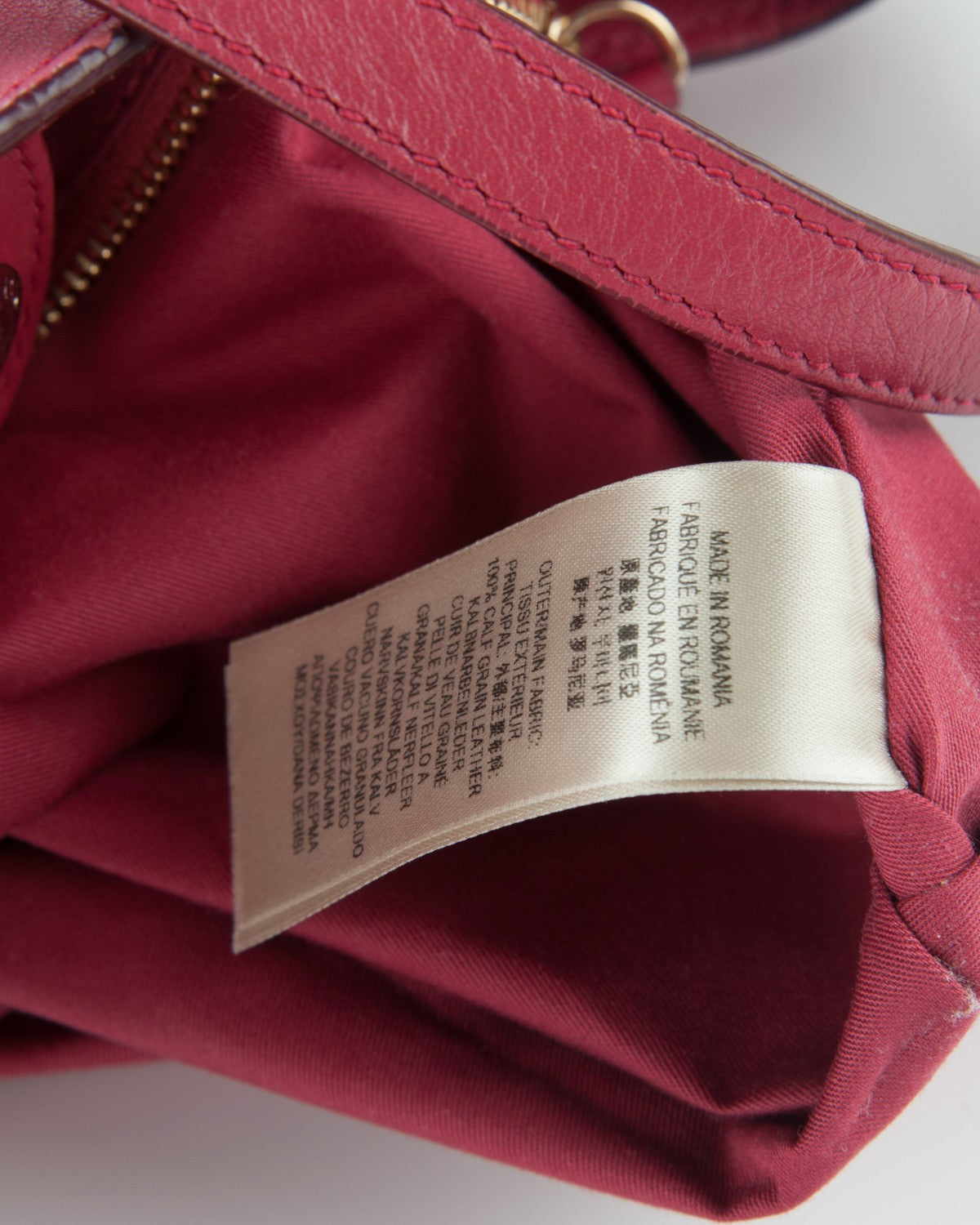 Burberry Calfskin Small Canterbury Tote Dark Pink 13 of 13
