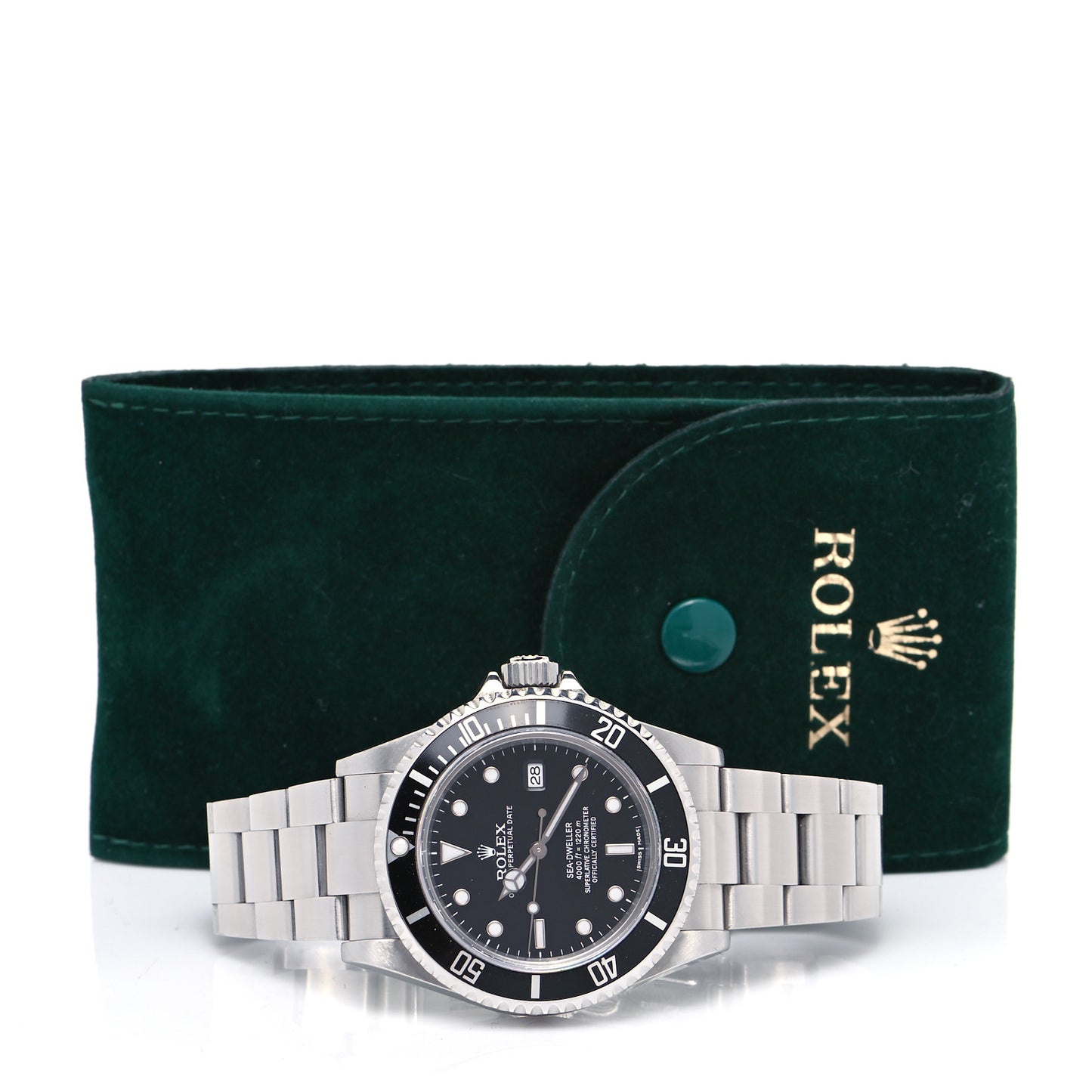 Stainless Steel 40mm Sea-Dweller Oyster Perpetual Watch Black 16600