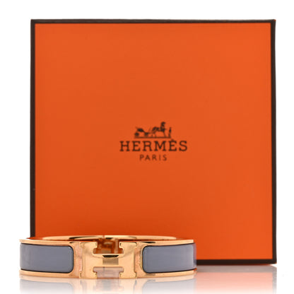 Hermes Enamel Narrow Clic Clac H Bracelet PM Gris Orage 7 of 7