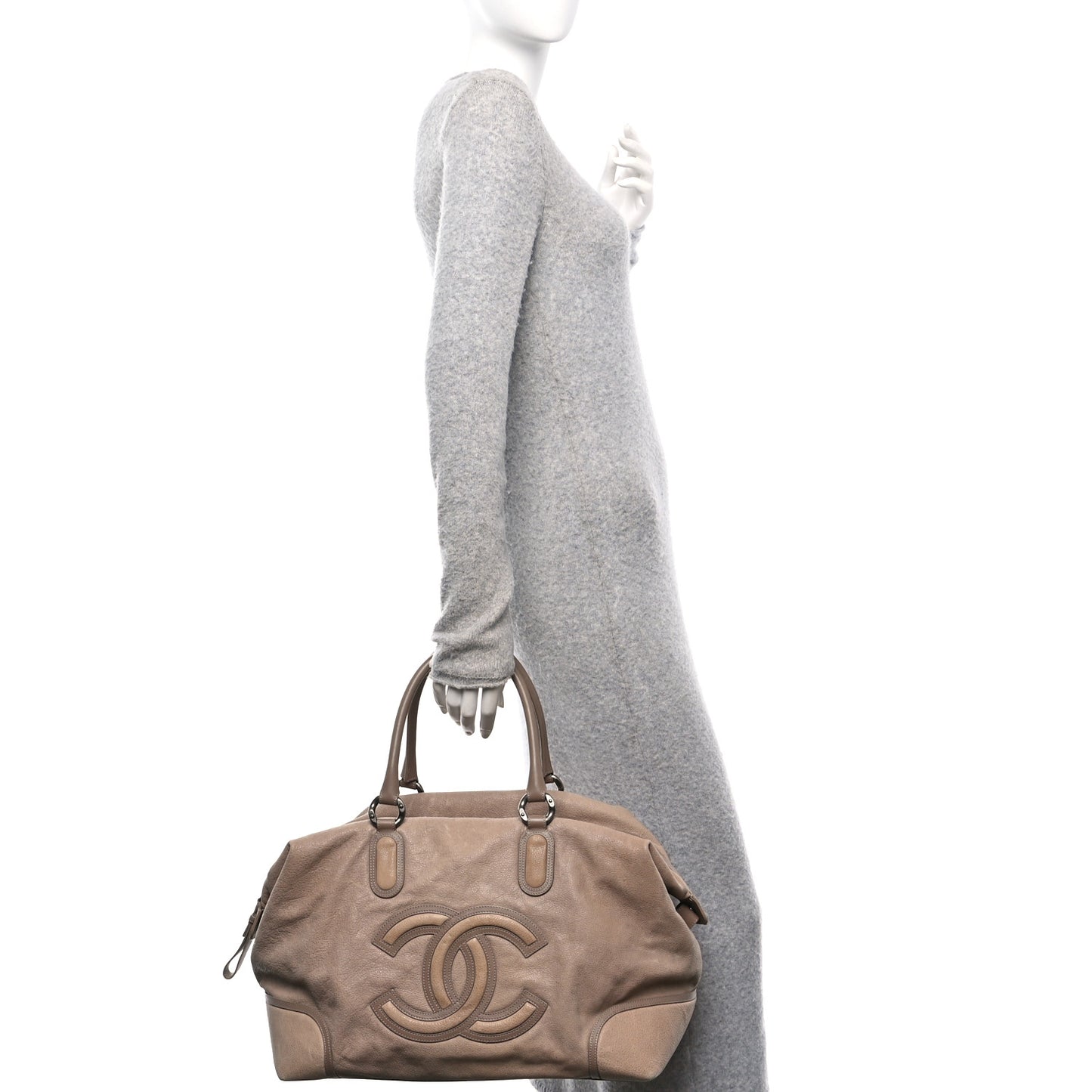 Washed Calfskin Tote Beige