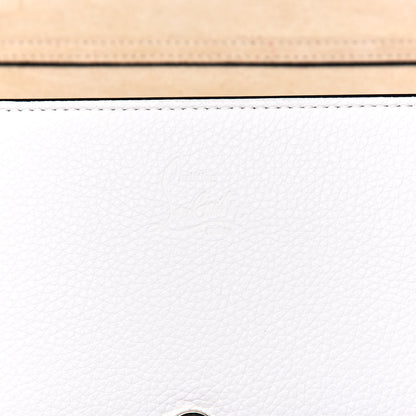 Christian Louboutin Grained Calfskin Spikes Loubinthesky Paloma Wallet On Chain White 7 of 11