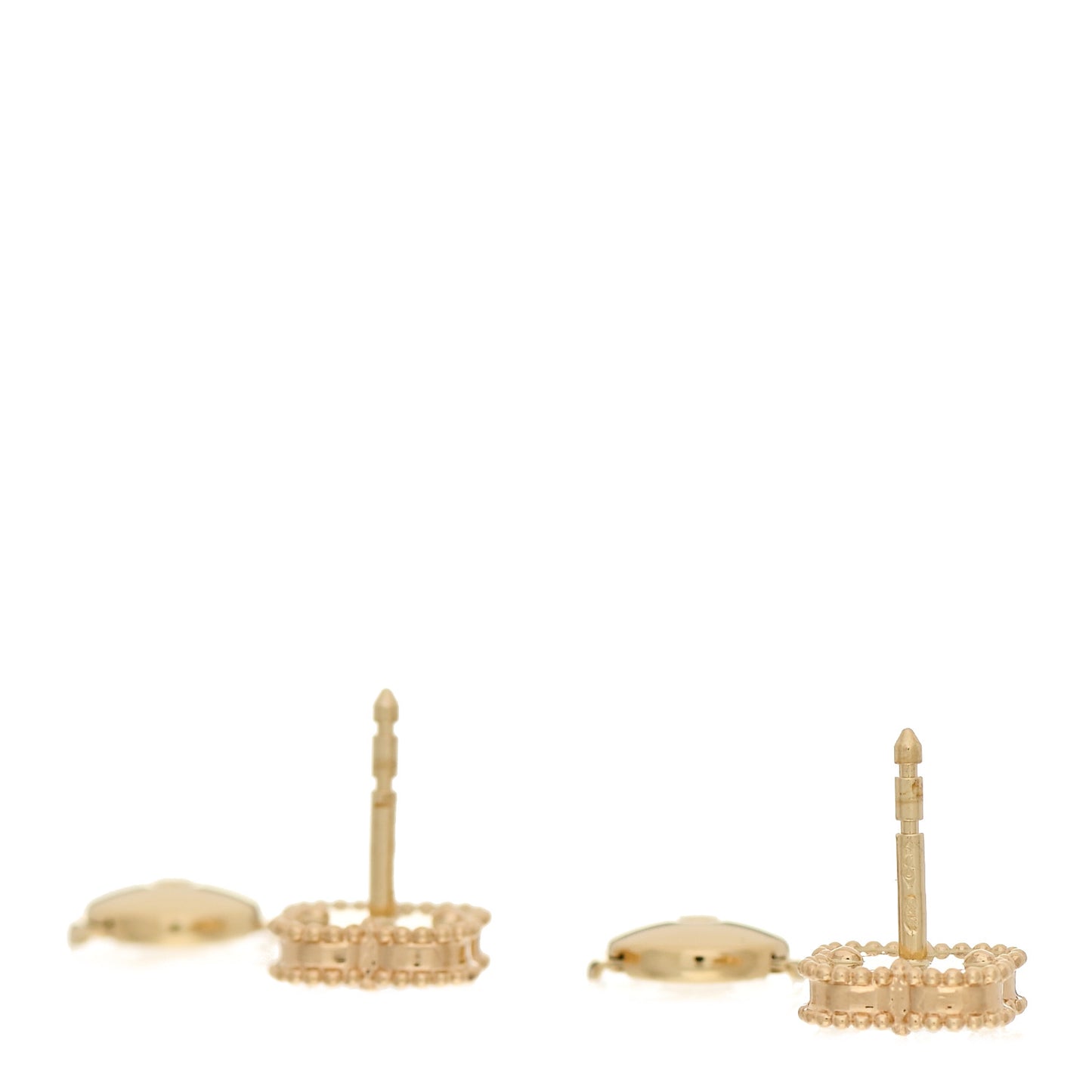 18K Yellow Gold Black Onyx Sweet Alhambra Earrings