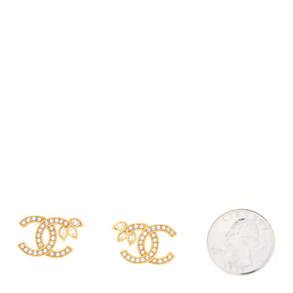 Chanel Crystal Wheat CC Earrings Gold 2 of 4