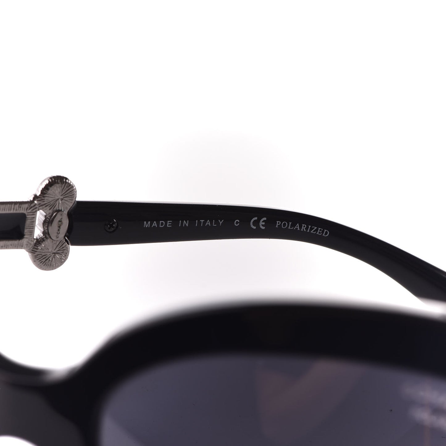 Pearl Crystal Bijoux Polarized Sunglasses 5334-H-B Black