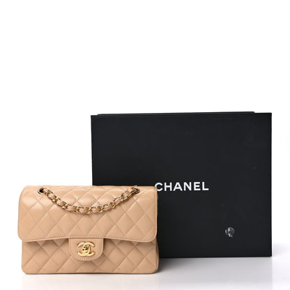 Chanel Caviar Quilted Small Double Flap Beige 10 of 10