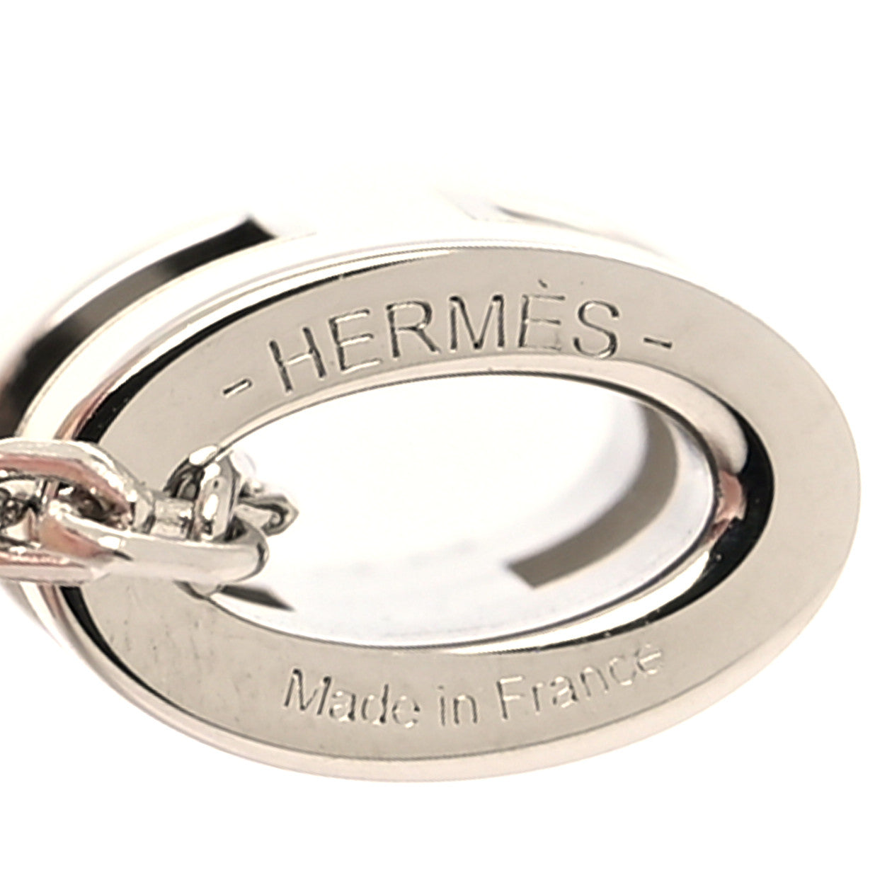 Lacquered Palladium Mini Pop H Pendant Necklace White