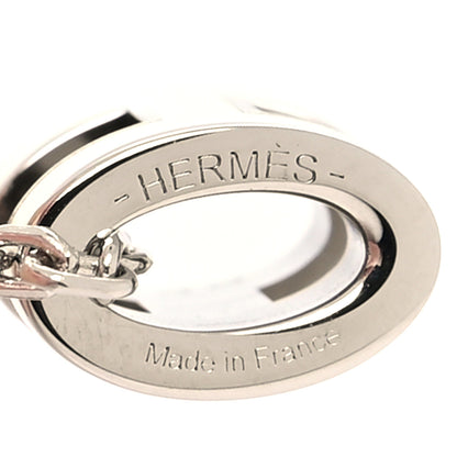 Hermes Lacquered Palladium Mini Pop H Pendant Necklace White 5 of 5