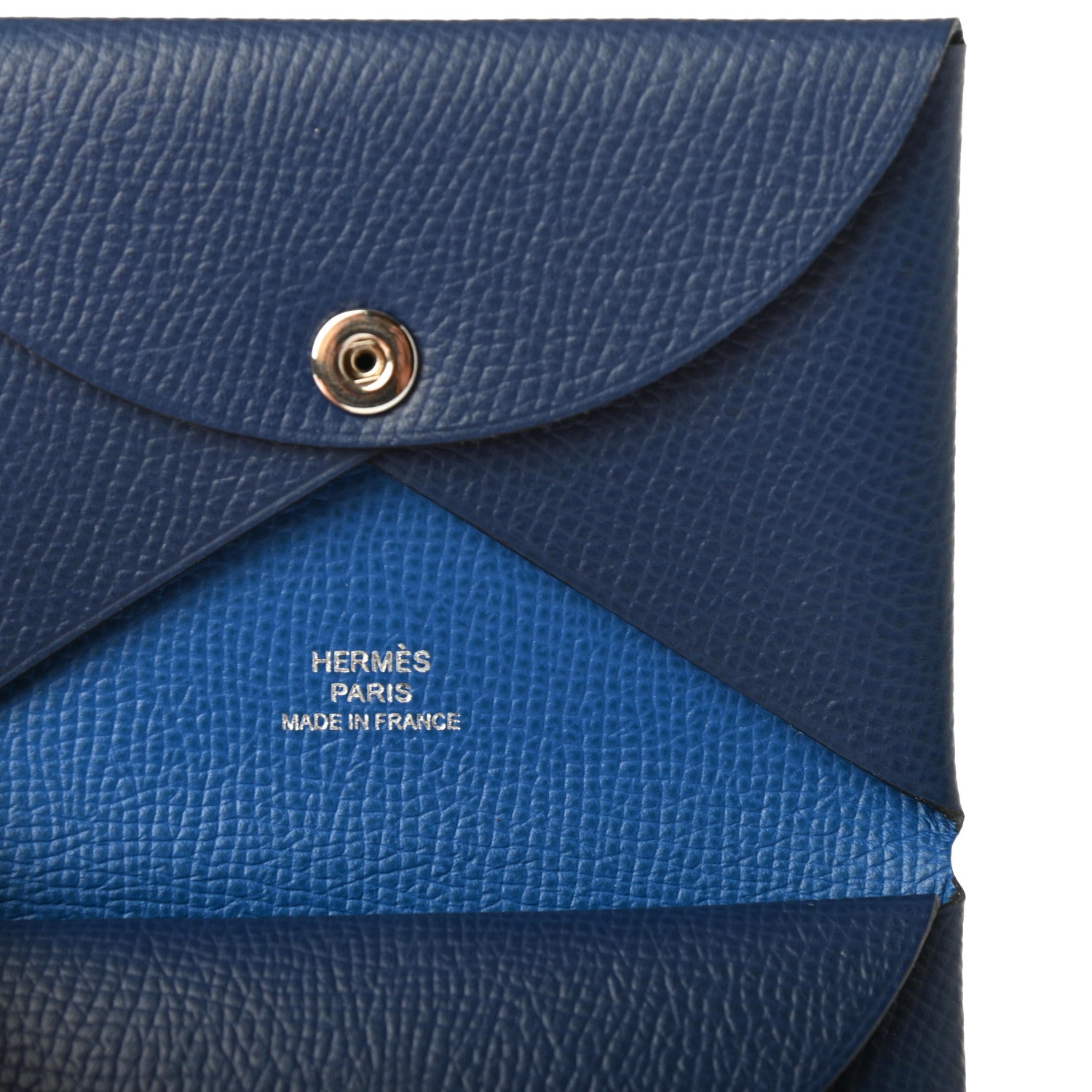 Hermes Epsom Verso Calvi Duo Card Case Bleu Saphir Bleu France 6 of 7