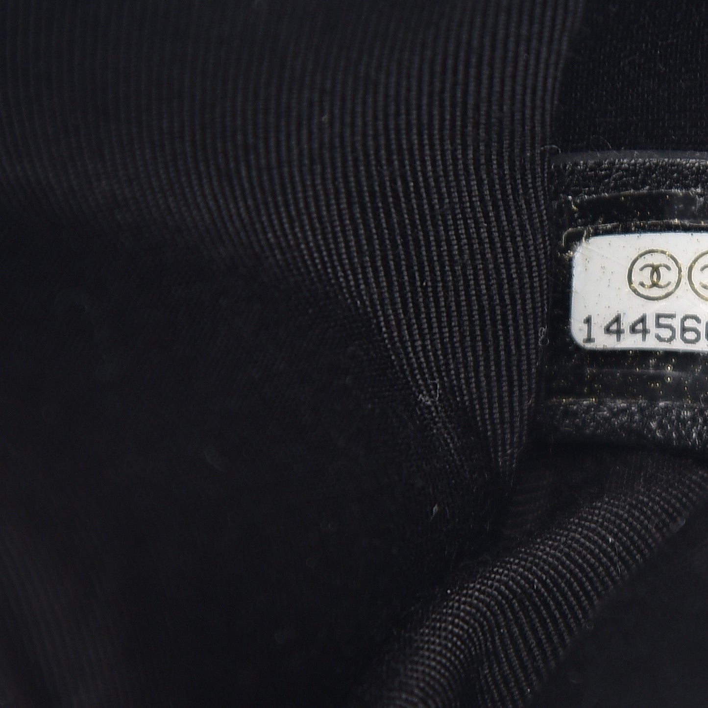 Patent Perforated Woven Mini Flap White Black