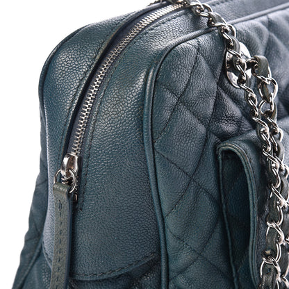 Chanel Caviar Quilted Large Paradoxal Camera Case Turquoise 19 of 20