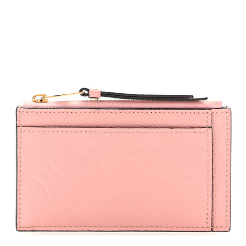 Empreinte Zipper Card Holder Rose Poudre