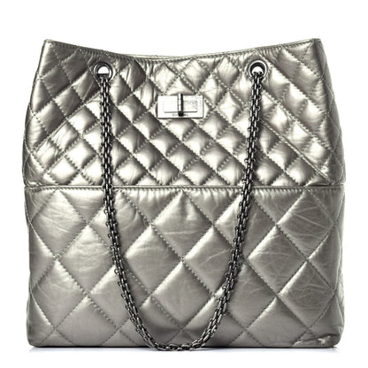 Chanel Aged Calfskin Quilted Reissue 2.55 Tote Light Gold 1 of 9