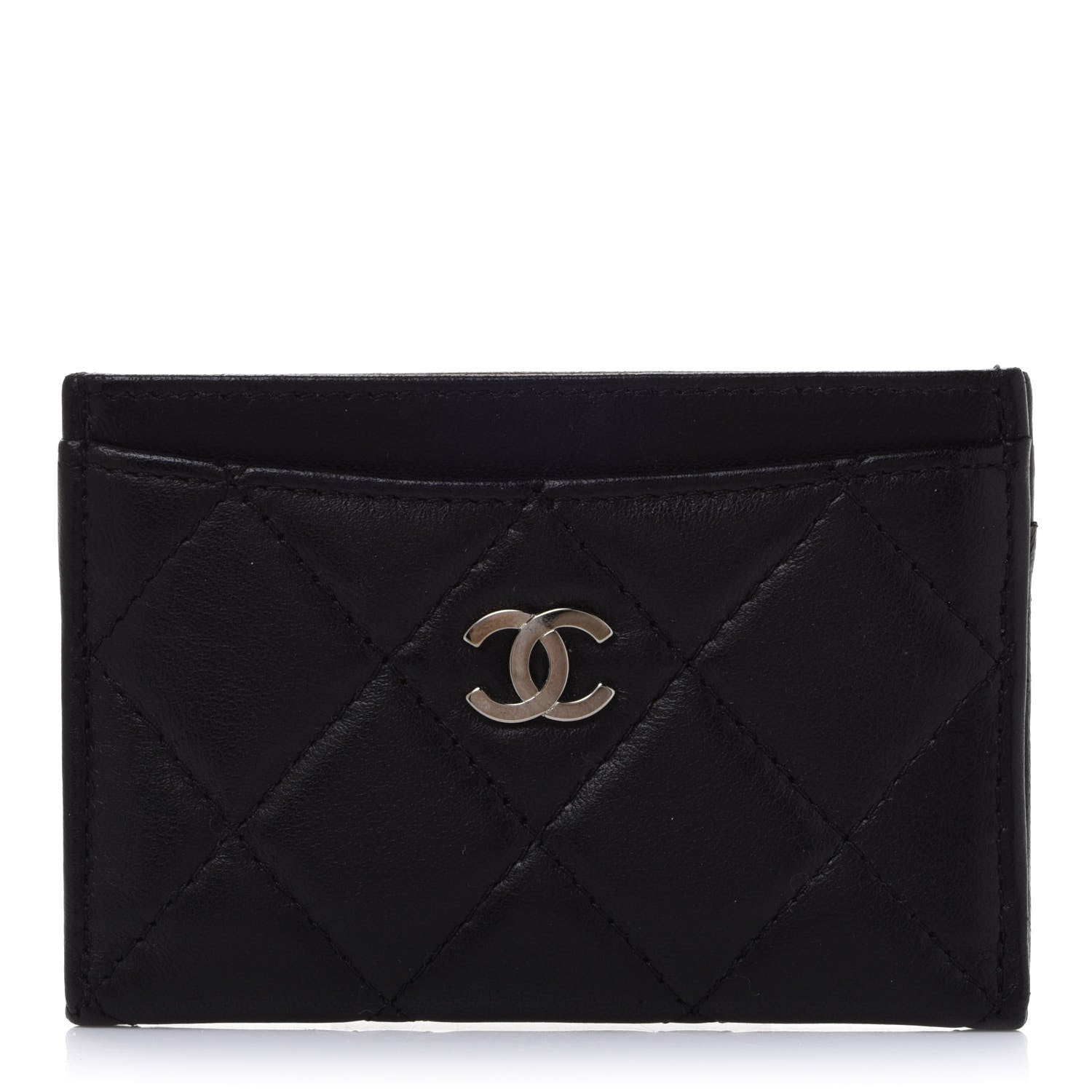 Chanel Lambskin Quilted Card Holder Black 1 of 9