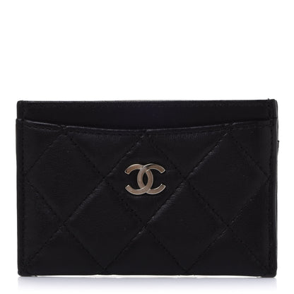 Chanel Lambskin Quilted Card Holder Black 1 of 9