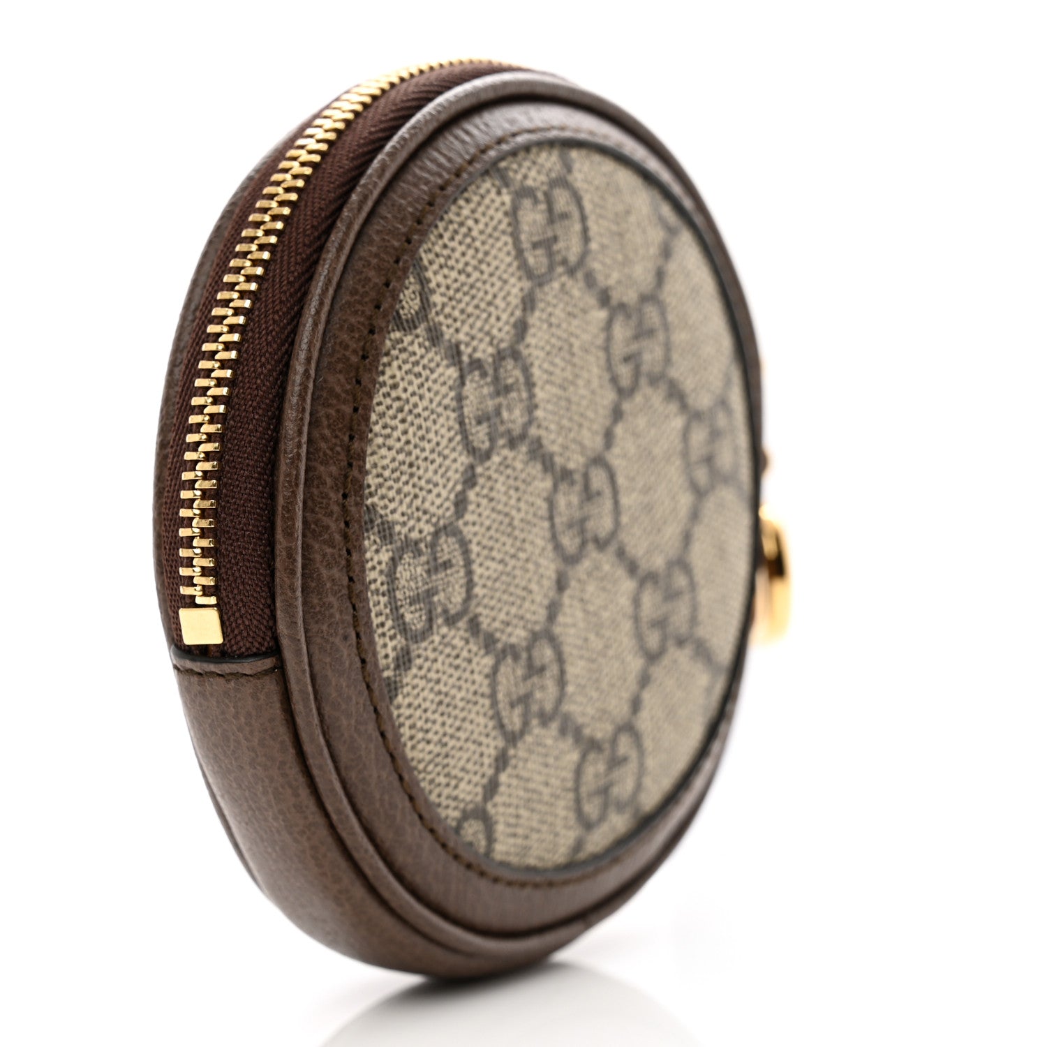 Gucci GG Supreme Monogram Web Ophidia Round Coin Purse Beige New Acero 3 of 8