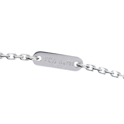 Van Cleef & Arpels 18K White Gold Diamond Sweet Alhambra Pendant Necklace 6 of 6
