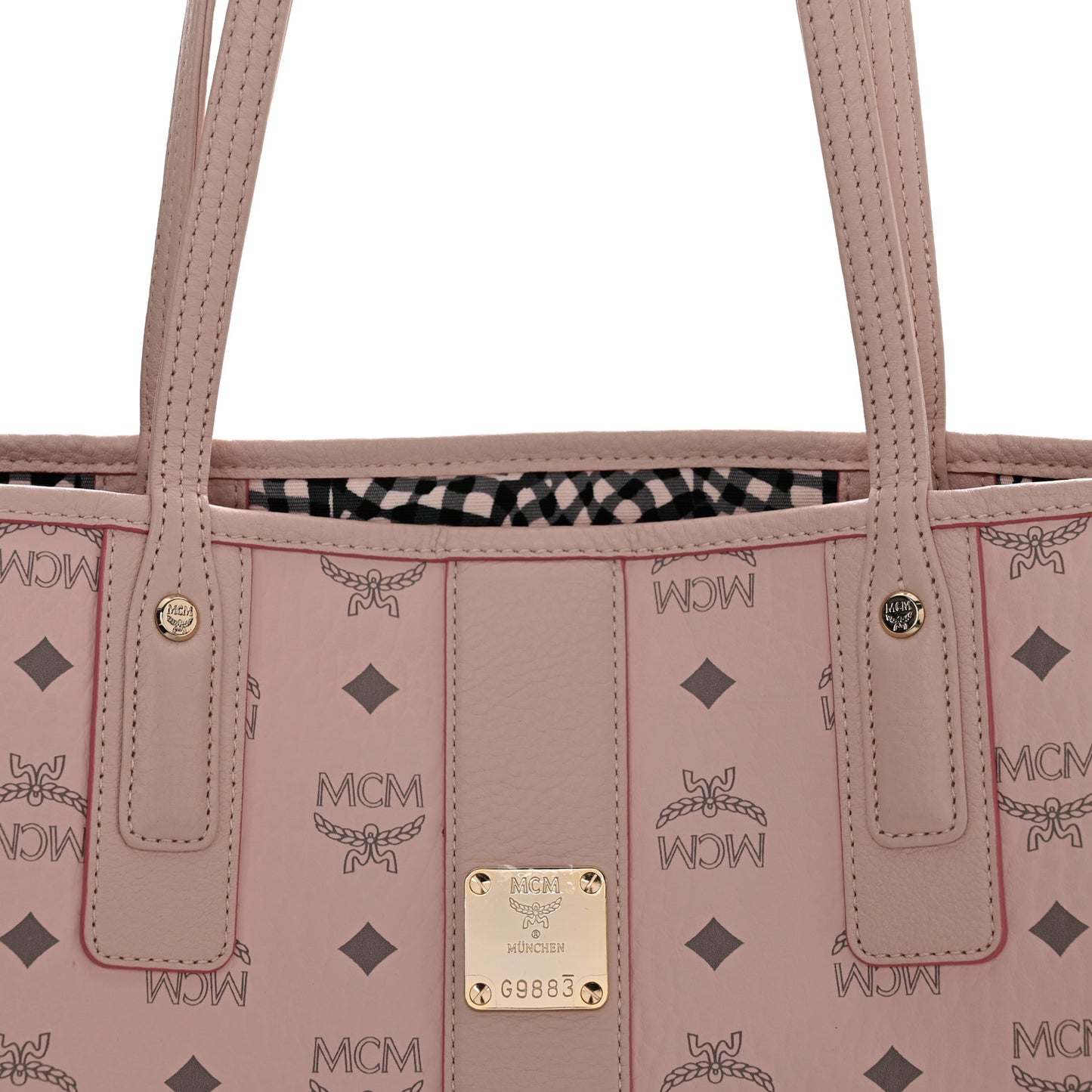 Visetos Medium Liz Reversible Shopper Tote Powder Pink