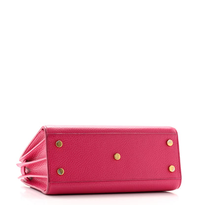Saint Laurent Grained Calfskin Baby Sac De Jour Lipstick Fuchsia 4 of 14